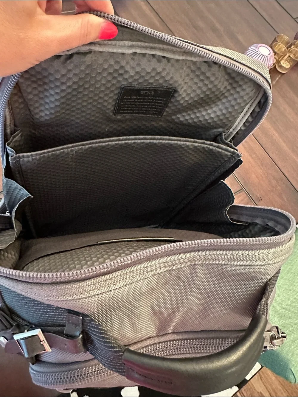 Tumi Gray and Black Travel Backpack